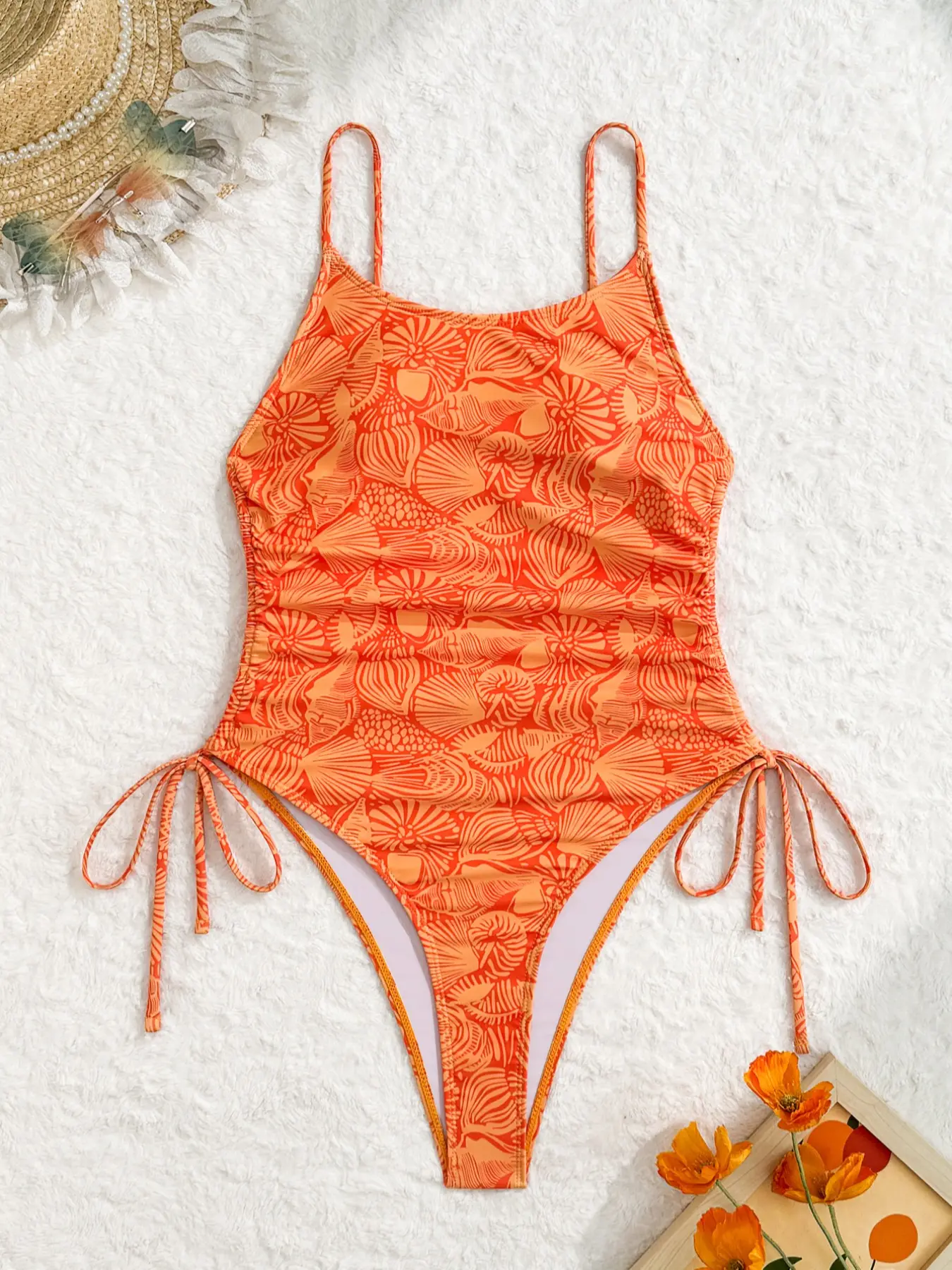 Women's Colorblock   One-piece Swimsuit, Casual Adjustable Strap Swimwear for Beach Holiday Vacation, Ladies Swimsuit for All Seasons, Trendy Monokini Swimsuit, Adjustable Straps Swimsuit
