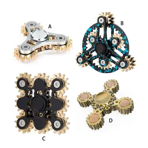 Linkage Hand Fidget Spinner Chain Brass Aluminum Gear Finger Gyro Relax Toy gifts for engineers desk  toys fidgets  and  more stress relief gadget