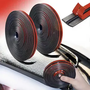 Car Windshield Rubber Seal T Shape Automotive Weather Stripping for Front Rear Windshield Door Sealing Strip Sunroof Seal 14mm 19mm