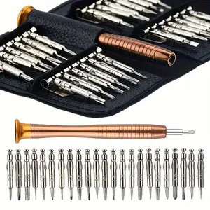 1 set, precision screwdriver set, 25 in 1 repair tool set, small screwdriver set, star/Y/flat blade/triangular screwdriver, suitable for mobile laptop glasses camera PC, Screwdriver Bits Set, Screwdriver Components