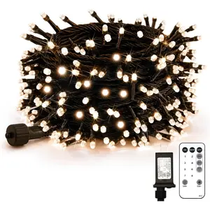 Christmas Tree Lights Indoor, 66ft 200led Connectable Tree Lights with 8 Modes, Twinkle Lights for Christmas Tree, Backyard, Patio, Porch, House Decoration, Warm White