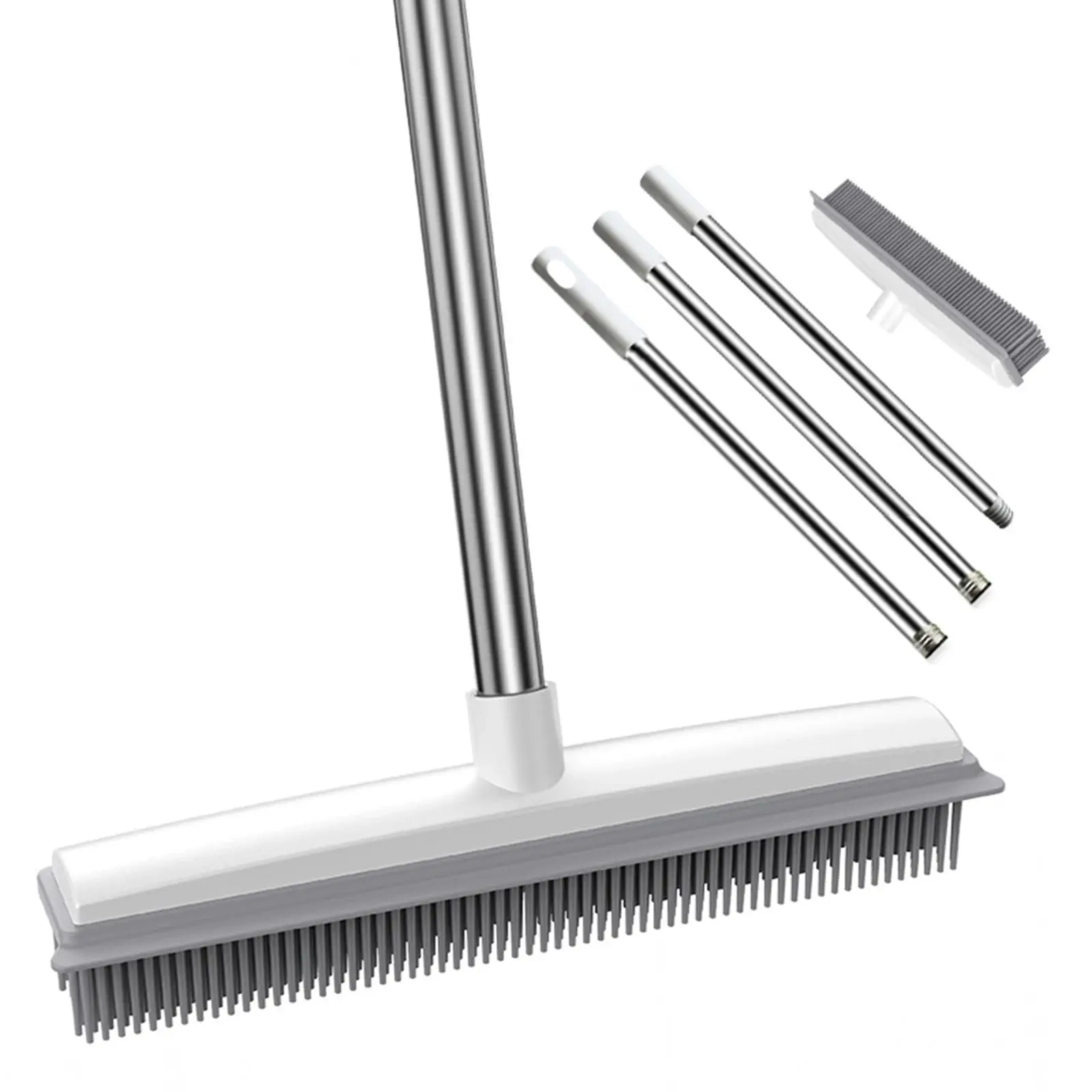 🐾 Rubber Broom & Squeegee Combo – Ultimate Pet Hair & Fur Remover