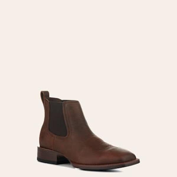 Ariat Men's Booker Ultra Oiled Brown Bantamweight Wide Square Toe Chelsea Boots