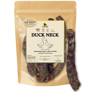 Earth & Tail Duck Neck Natural Dog Treats 100% CA Duck, for Dental Health & Joint Support Chews