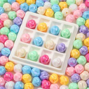 50pcs Chunky Candy Fig Beads, 16mm Viral TikTok Beads for Aesthetic Jewelry & Beadable Pens, Kawaii Bubblegum Beads for DIY Bag Charms, Bead Assortment