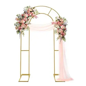 Gold Metal Double Arch Backdrop Stand - Gold 7.2FT x 4FT