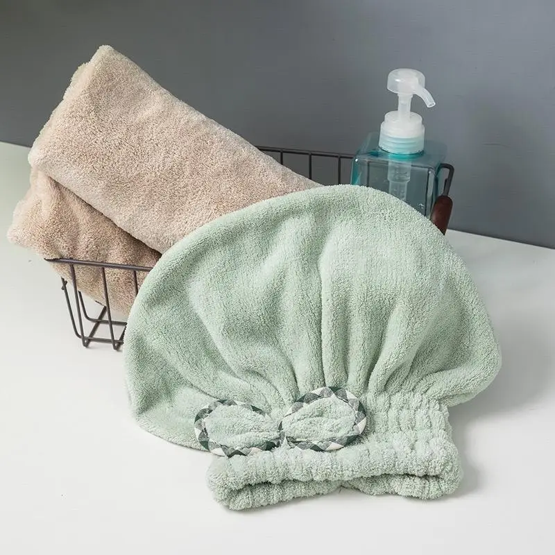 Hair Drying Bath Towel, 1 Count Portable Bow Decor Head Wrap, Shower Hair Drying Cap, Wrap Hair Towel for Women, Shower Product, Bathing Supplies