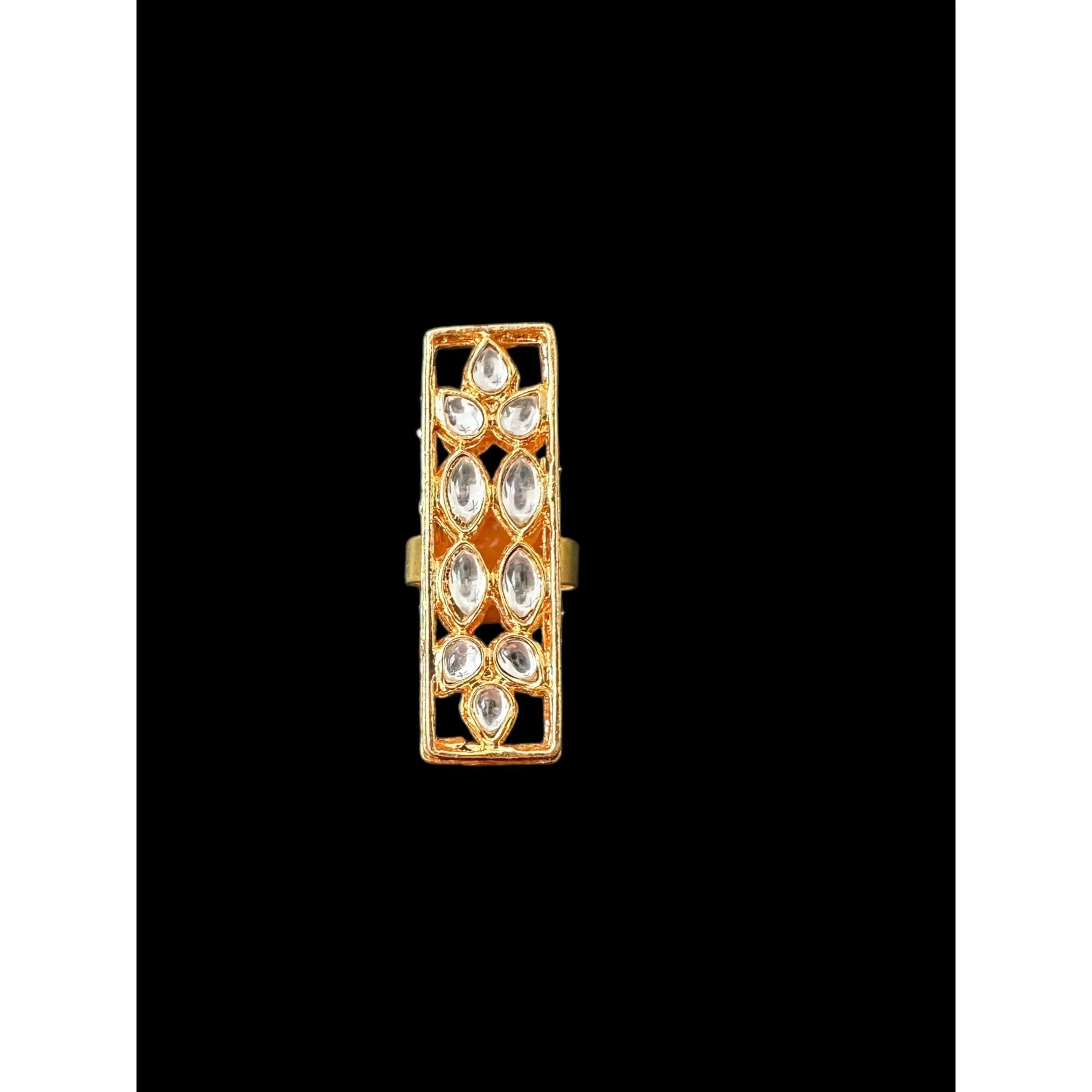 DJR120 Kundan statement ring ( READY TO SHIP )