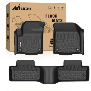 Nilight Seamless Waterproof All Seasons TPE Floor Mats, Custom Fit Heavy Duty Floor Liners for Land Rover Range Rover Evoque 5-Door & Coupe 2011-2019, Includes Clips