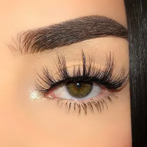 Gabriela Lashes: style “COCO” (1 pair) 3D Mink Lash Strip, 15mm, Medium Length, Round Wispy Eyelashes for Everyday Glam Makeup, High quality & Reusable