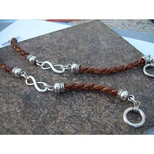 Set of  His and Hers Infinity Bracelets, Leather Bracelet, Womens Bracelet, Mens Bracelet, Infinity, His and Her, Couple Bracelets