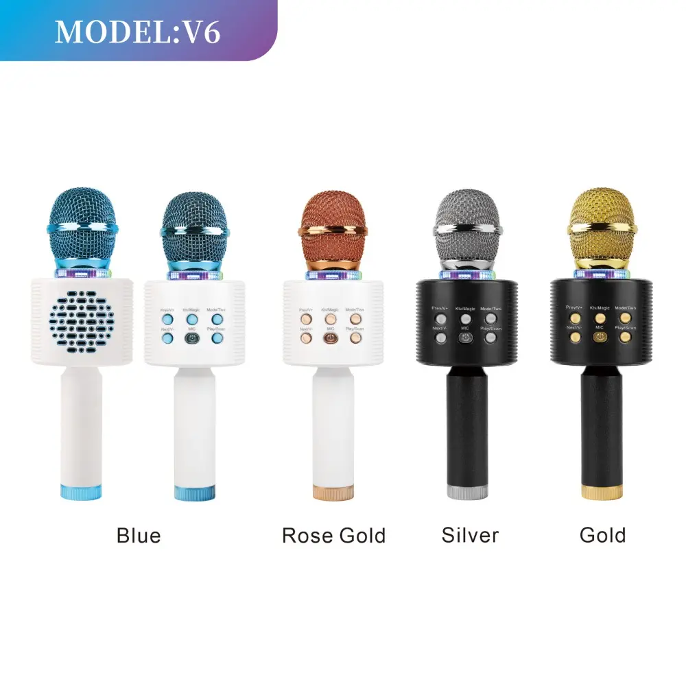 Portable wireless Audio yellow karaoke microphone connecting Smartphone via wireless BT,Dual Singing Mode and create high-quality sound, an ideal choice for karaoke enthusiasts to enjoy the fun anywhere any time Party Anywhere! Car/Home/Outdoor Use.