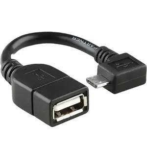 SANOXY 90-Degree Micro USB to USB-A OTG Adapter Cable with 480Mbps Data Transfer & Easy Charging for Flash Drives & Keyboards