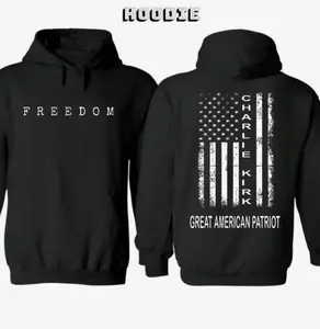 Freedom American Flag Graphic T-Shirt Hoodie Sweatshirt – Patriotic USA Pride Round Neck Pullover for Men & Women, Trendy Streetwear Top, Casual Vintage Unisex Gift, American Hero Apparel, Comfortable Cotton Blend, 4th of July Outfit