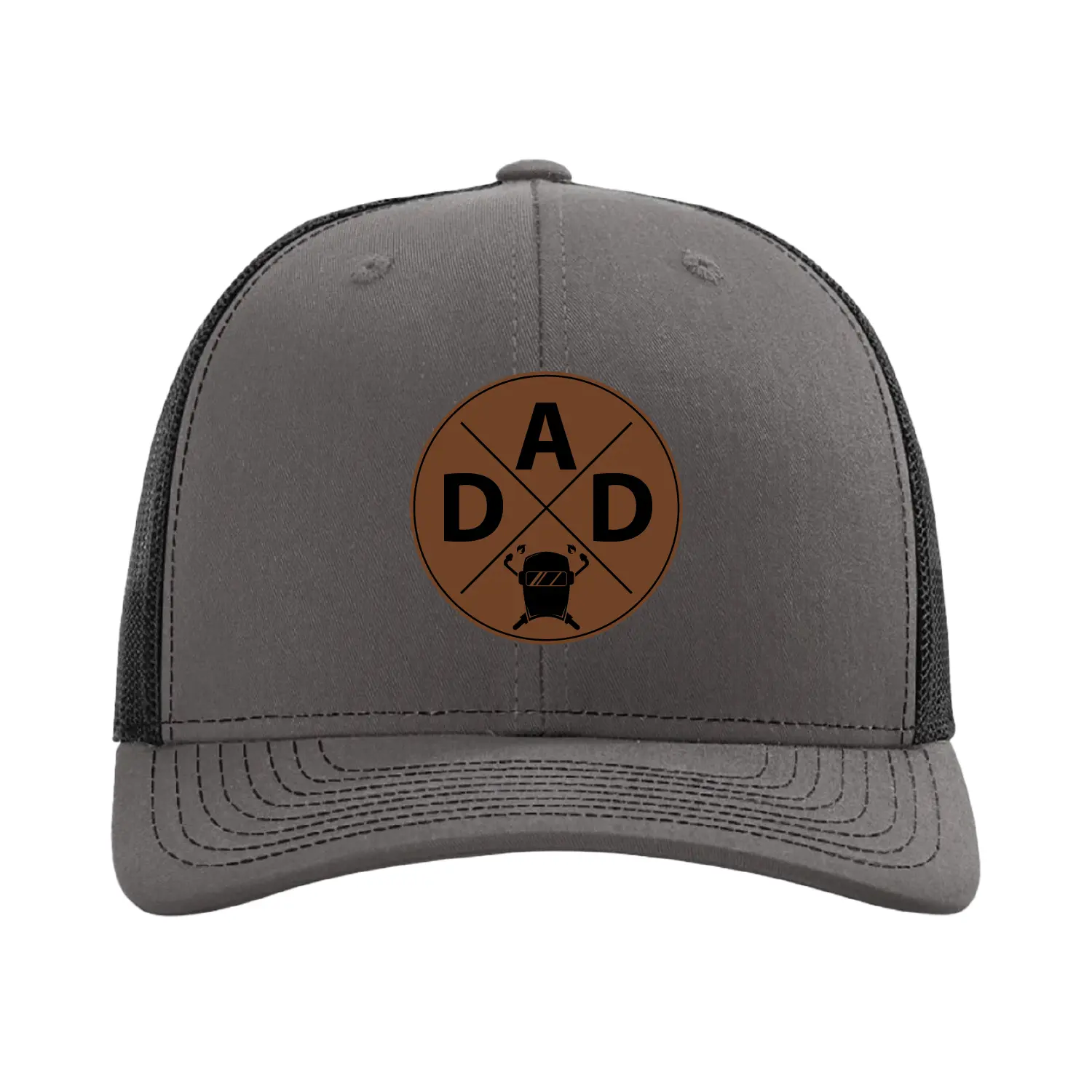 Welder Dad Hat, Richardson 112 Trucker Hat, Leather Patch Cap, Adjustable Welding Hat, Gift for Welders