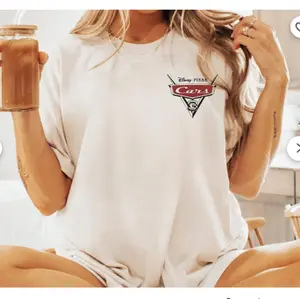 "Vintage Lightning McQueen 2-Sides Shirt: Cars Movie Front And Back Tee - World T-shirt, Magic