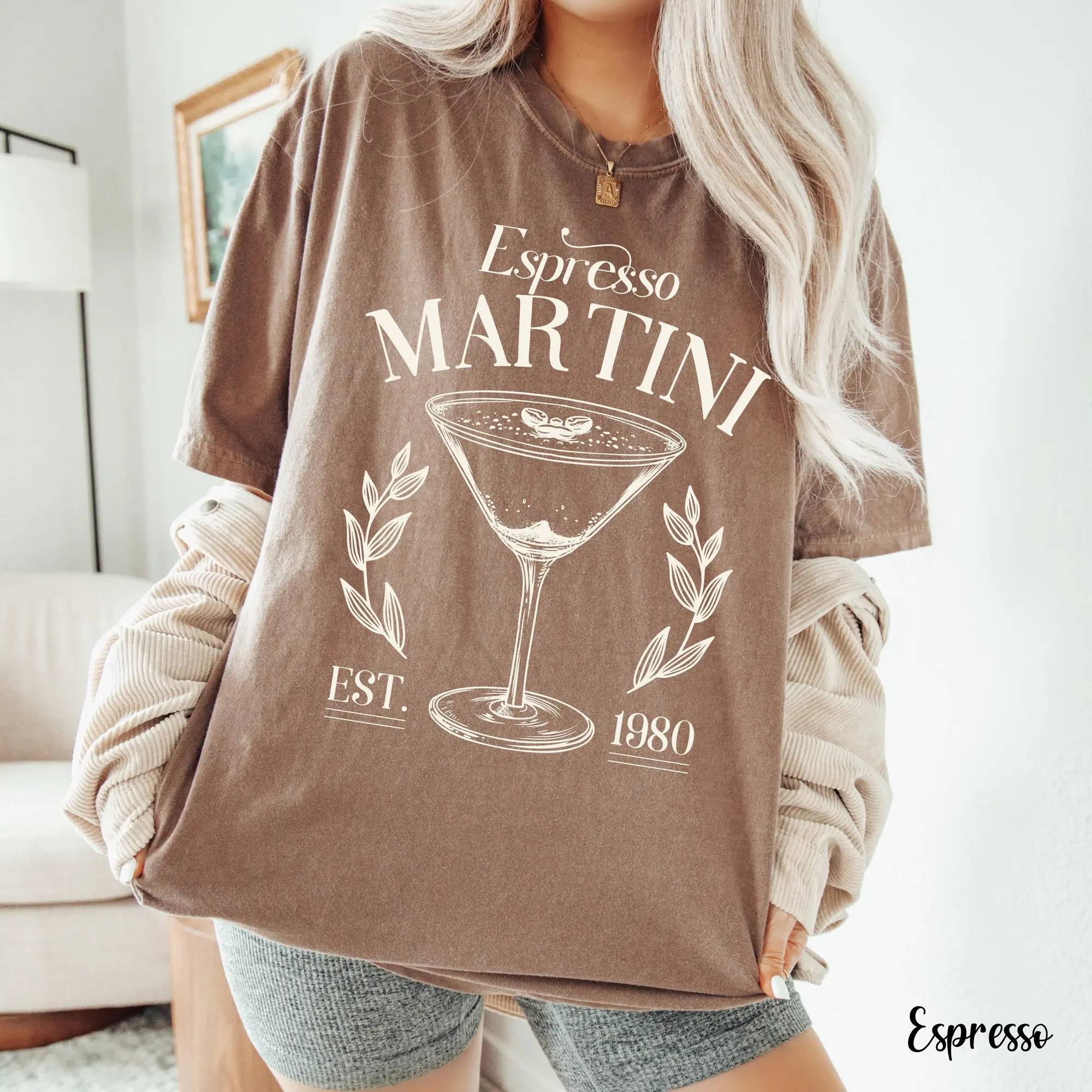 Espresso Martini Comfort Colors Shirt, Cocktail Shirt, Espresso Martini, Cocktail Tees, Brunch Shirt, Tini Time, Trendy Aesthetic Shirts