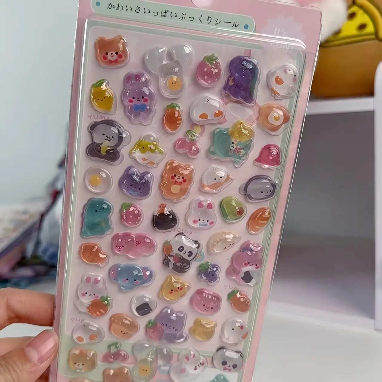 4pc 3D Embossed Stickers, Thick Solid DIY Phone Case & Water Bottle Decor, Cute Room Decals, Shockproof Protective Cover