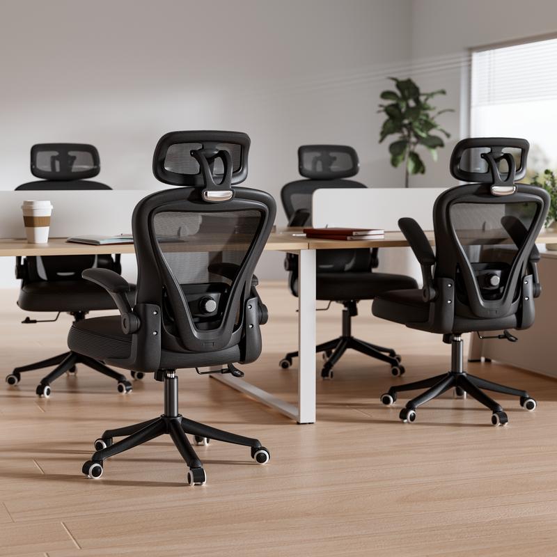 Ergonomic Office Chair, High Back Comfy Mesh Desk Chair with Wheels Adjustable Lumbar Support