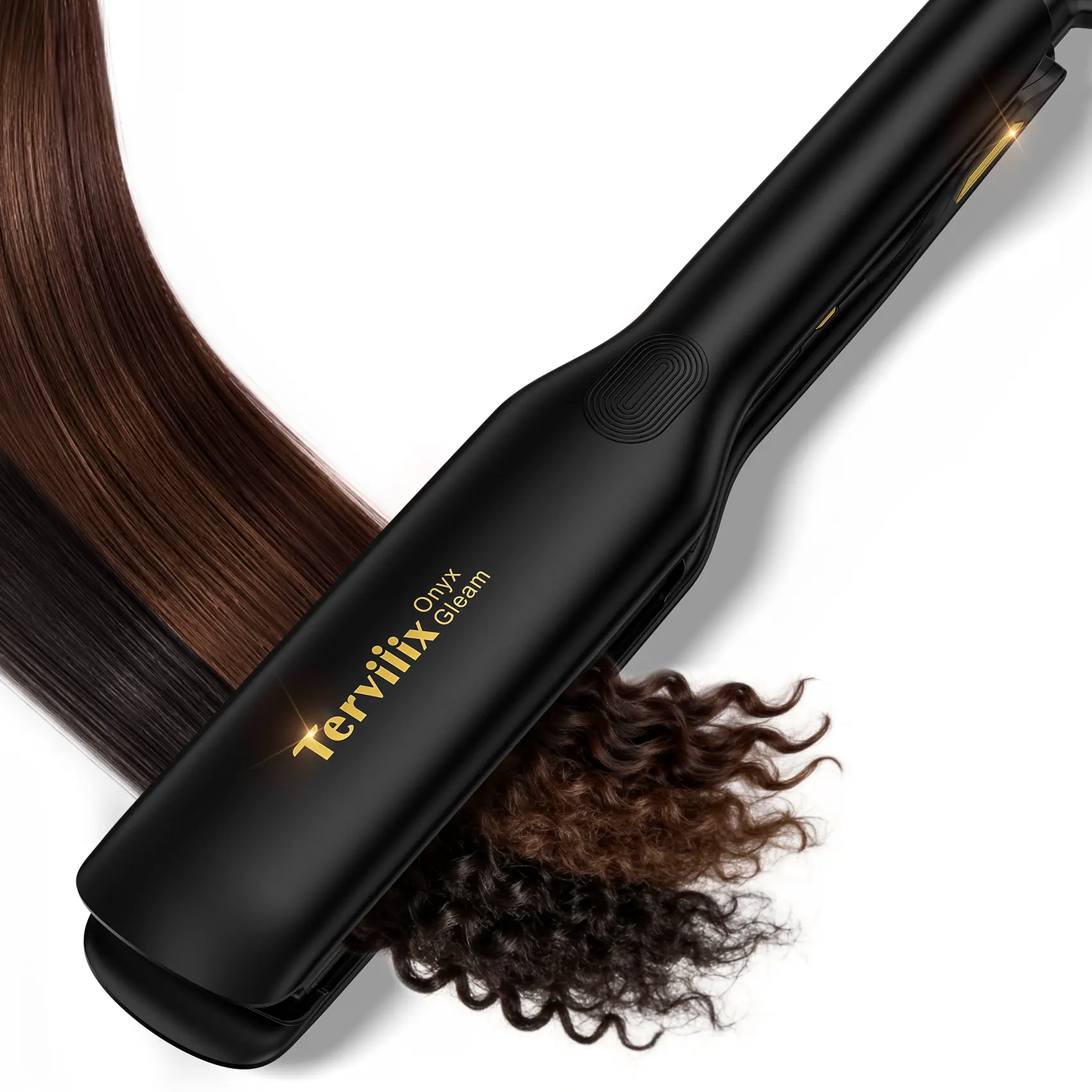 Terviiix 1.75'' Extra-Long Wide Plate Flat Iron for 4C & Thick Hair | 4.7'' Extended Ionic Ceramic Hair Straightener | 11 Adjustable Temperature(Max 455℉) | Dual Voltage
