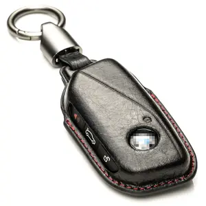 Vitodeco 3D Premium Leather Smart Key Fob Case Compatible with BMW 2, 3, 5, 6, 7 M Series, X1, X3, X4, X5, X6, X7 - (2023-2026 Models) - 4 Buttons