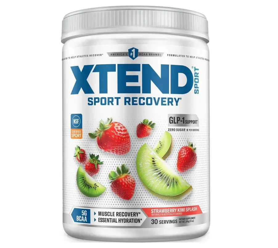 Xtend Sport BCAA Powder, 5g BCAAs, Recovery & Hydration, 30 Servings | Strawberry kiwi splash flavor with 5g BCAAs & electrolytes for muscle recovery, hydration and daily performance.