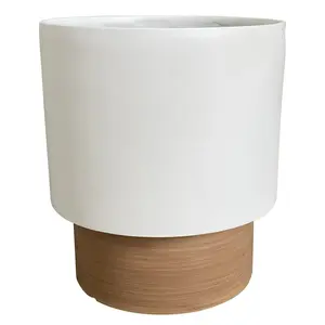 14in Laurie White Resin Planter