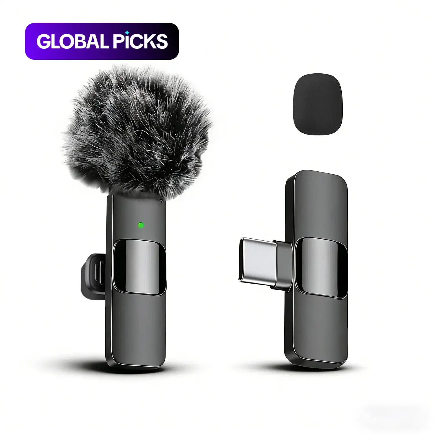 Wireless Lavalier Microphone for iPhone & Android, Plug-and-Play Lapel Mic for Vlogging, Video Recording, Interviews & Live Streaming Clip #GLOBAL PICKS