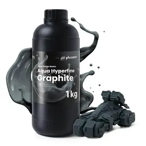 Phrozen Aqua-Hyperfine 3D Printer Resin | High Resolution Photopolymer Resin for 9K/12/14K LCD Printers | Standard 405nm UV-Curing Resin | High Detailed, Low Shrinkage | Graphite (1kg)