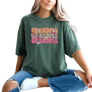 Comfort Colors® Grandma Shirt, Gift From Grandkids Shirt, Granny Tshirt, Flowers Grandma Tee, Mothers Day Gift, Grandma Announcement Shirt LUD
