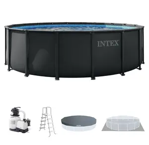 INTEX Ultra XTR 18ft x 52in Round Frame Above Ground Swimming Pool Set with Pump