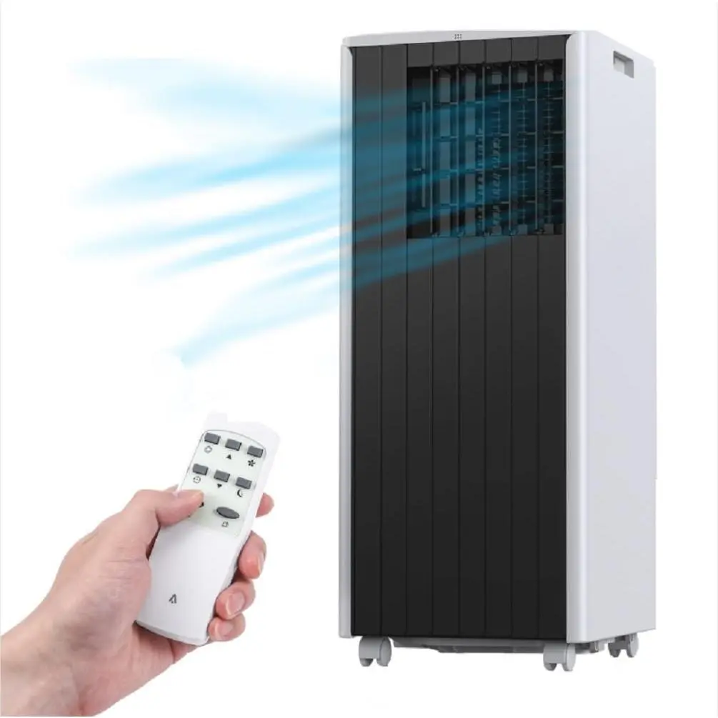8,000 BTU Compact Portable Air Conditioner with Remote, LED Panel, Dehumidifier, Fan & Timer – Stay Cool for Small Spaces Up to 350 Sq. Ft
