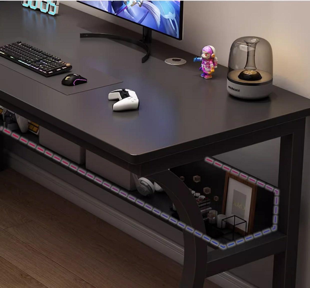 Computer desk desktop gaming table for home use with shelves office desk and chair simple desk bedroom study writing table