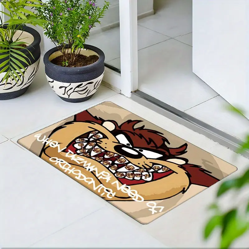 Tasmanian Devil 3 Soft Non-Slip Rug Floor Mat - Vibrant Cartoon