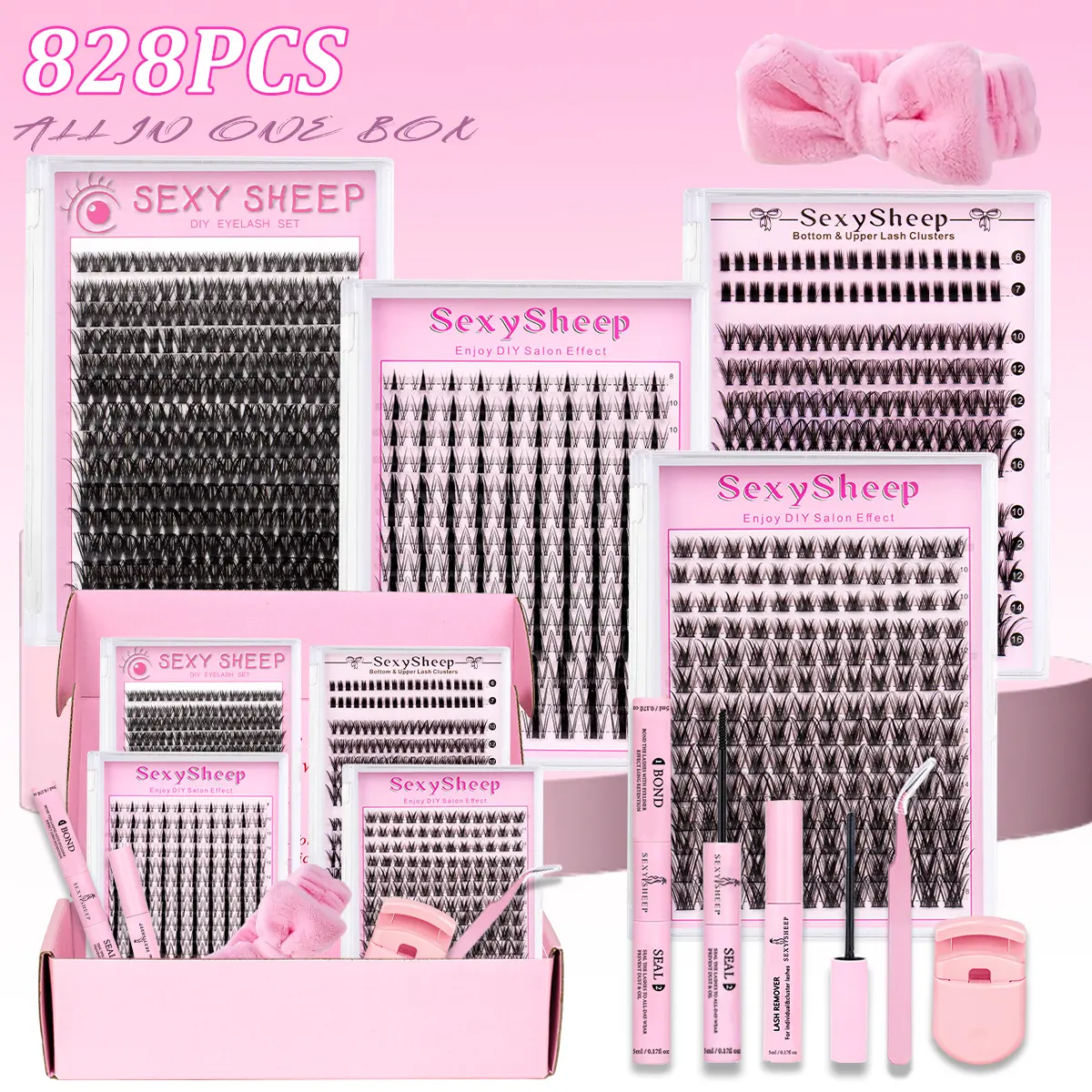 Fairy Lash Set, Eyelash Extensions, Mixed Style Lashes, DIY Dramatic Lashes, DIY False Eyelashes, D-Curl Lash Design, D Curl Clusters, Ideal for Beginners & Professionals, Home Use, Full Set Available