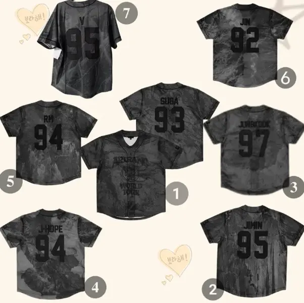 Custom Bangtan Baseball Jersey Arirang, Kpop Gift for Bangtan Fans, V-neck Bangtan Shirt, Bangtan World Tour 2026 Merch Army Jersey