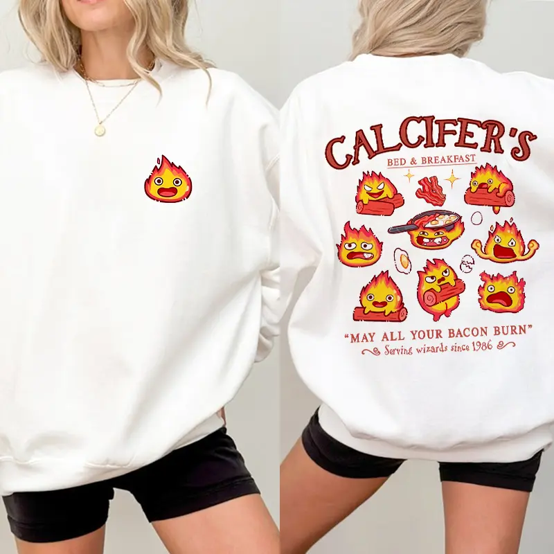 Howl’s Moving Castle Inspired Calcifer's Bed & Breakfast Unisex Softstyle T- Shirt , Anime Shirt, Howl and Sophie Shirt