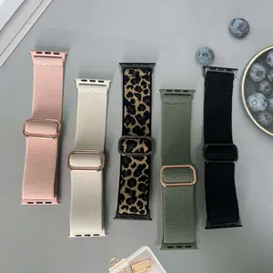 5 Piece Unisex Elastic Band Compatible with Apple Watch Ultra, Soft Nylon Strap for Iwatch Ultra 2, Series 9/8/7/6/5/4/3/2/1 Se