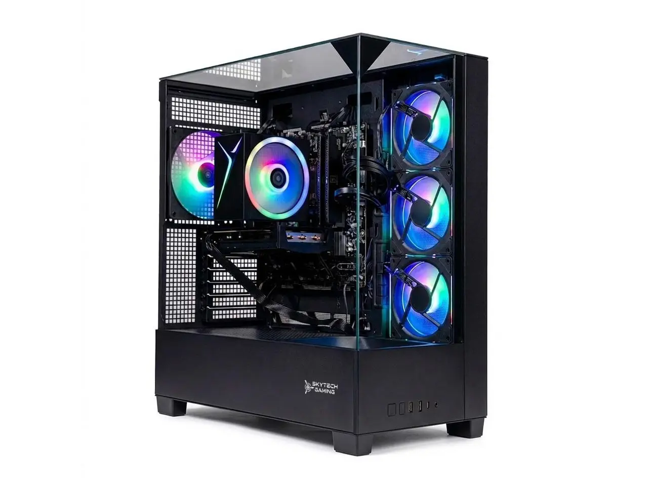 Skytech Gaming Shadow 5 Gaming PC, Intel i5 14400F 2.5GHz, NVIDIA RTX 5060 Ti 8GB VRAM, 1TB NVMe SSD, 16GB DDR4 RAM 3200, 750W GOLD PSU, Wi-Fi 5, Windows 11, Desktop