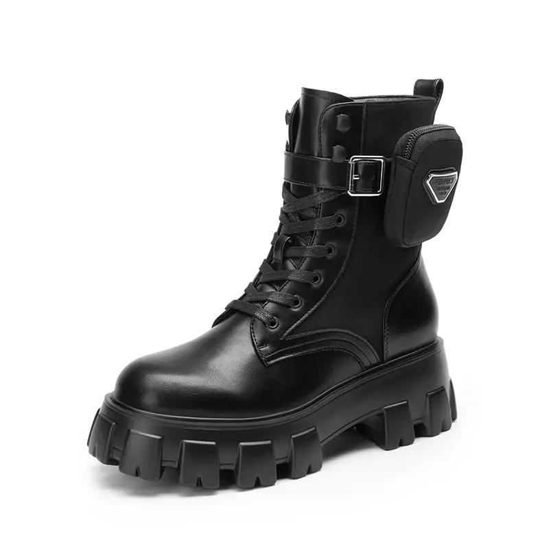 DREAM PAIRS Women's Stylish Chunky Lace-Up Ankle Boot - Trendy Shoe for Summer Wear