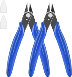 5 Inch Micro Flush Cutter, 1Pack Small Wire Cutters Spring Loaded Cutting Pliers, Wire Cutters for Jewelry Making, Soft Copper Wire, Floral, Electronics, Model Craft, Heating Wire, 3D Print