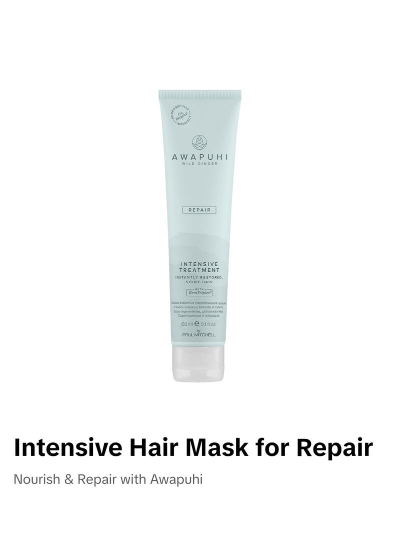 Paul Mitchell Awapuhi Wild Ginger Intensive Treatment 2.5oz Deep Conditioning Hair Mask for Dry Damaged Hair Repair Moisture Hydrate Nourishing Hair Mask Moisturizing Hydrating