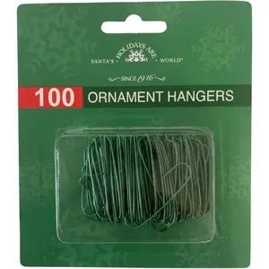 Ornament Hooks, 100-Piece Box Set Christmas Tree Hooks for Ornaments and Baubles