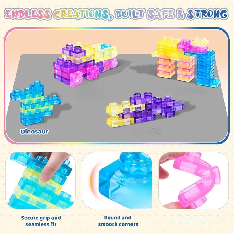 40 PCS Soft Building Blocks for Toddlers Montessori Squishy Stacking Toy Set Squeezable Stretchable Early Learning Construction Playset Multicolor Puzzle Blocks for Creative Play Safe for Tiny Hands