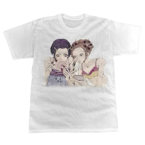 Nana And Hachi Retro Anime T-Shirt Vintage Unisex Cotton Crewneck Tee Printed Design Menswear Womenswear Streetwear Top Hoodie Casual Summer Shortsleeve Fitted Tshirt Tropical
