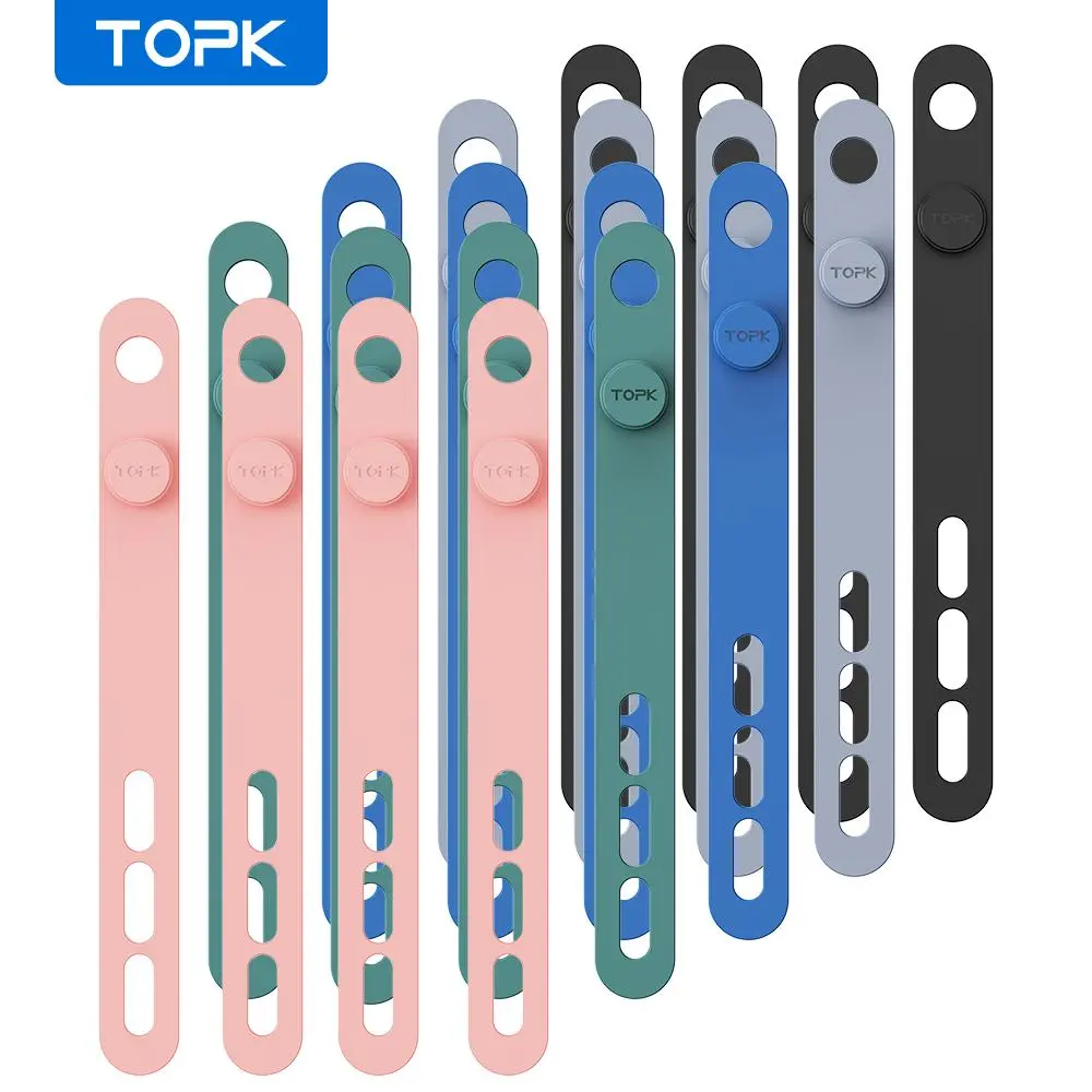 Reusable Flexible Cable Organizer, Silicone Cable Tie, Desk Winder Wire Organizer, Data Cable Management Clip For Earphone USB Cable, Cord Organizer, Desk Accessories
