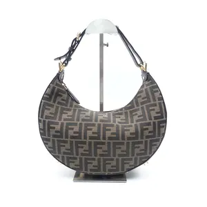 Pre-owned FENDI canvas Handbag Fendigraphy Brown T10382319