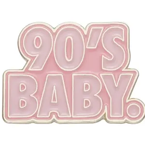 90’s Baby pink enamel pin