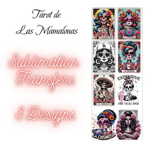 ️ Tarot de las Mamalonas Sublimation Transfers – Add a Mystical Touch to Your T-Shirts!