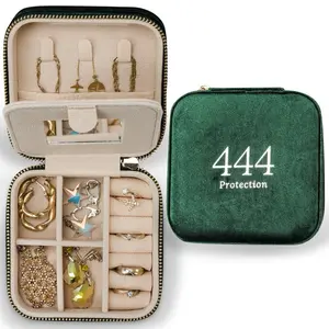 Modern Eco-Friendly Stackable 444 Angel Number Jewelry Box Container with Meaning Card Inside